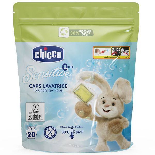 Засіб для прання гелеві капсули Chicco серії "Sensitive", 20 шт 12097.00 фото