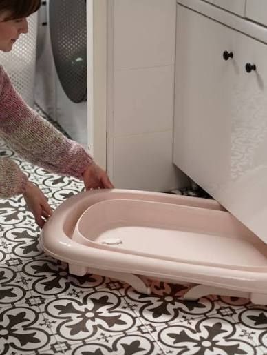 Складна ванночка з індикатором температури Tega Baby, блакитна FB-004-108 фото