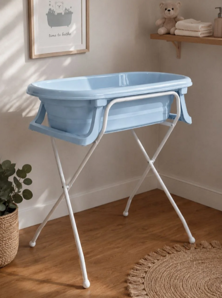 Складна ванночка з індикатором температури Tega Baby, блакитна FB-004-108 фото
