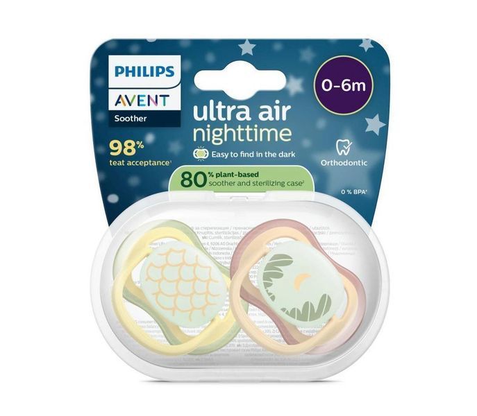 Пустушка Ultra Air Нічна 0-6м. Philips Avent 3936463 фото
